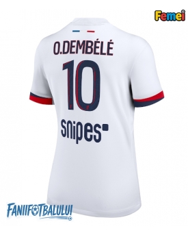 Paris Saint-Germain Ousmane Dembele #10 Tricou Fotbal Replică 2025-26 Femei Deplasare